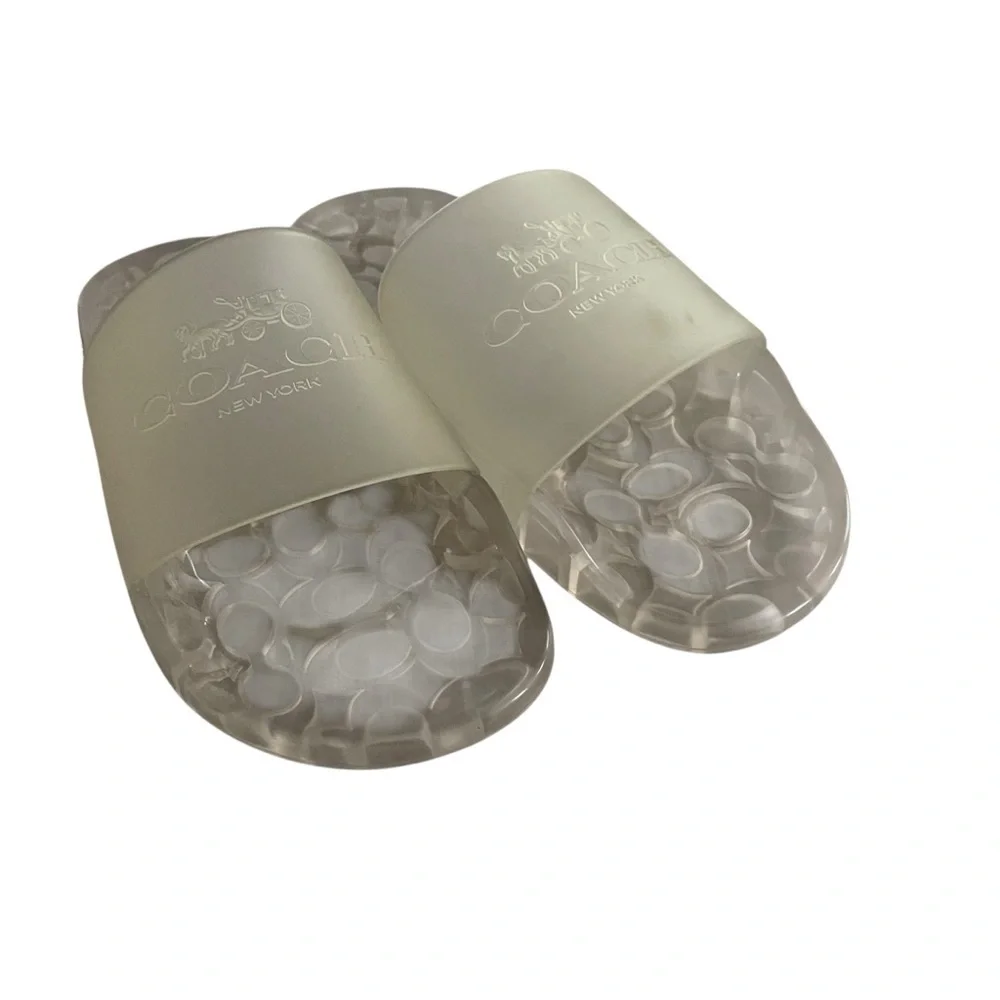 Coach Clear Slide Sandals Women Size 10